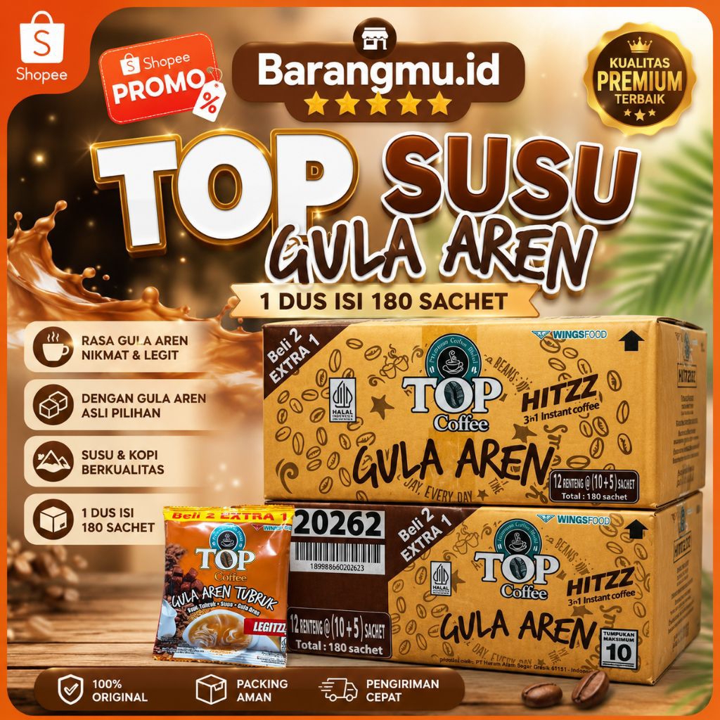TOP GULA AREN ( 1 DUS ISI 180 SASCHET)