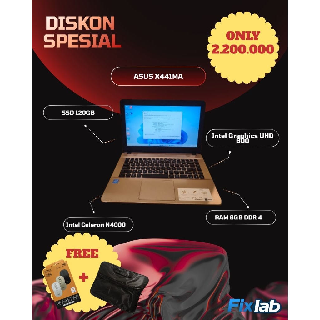 Laptop Asus X441MA Intel Celeron N4000 8/120GB