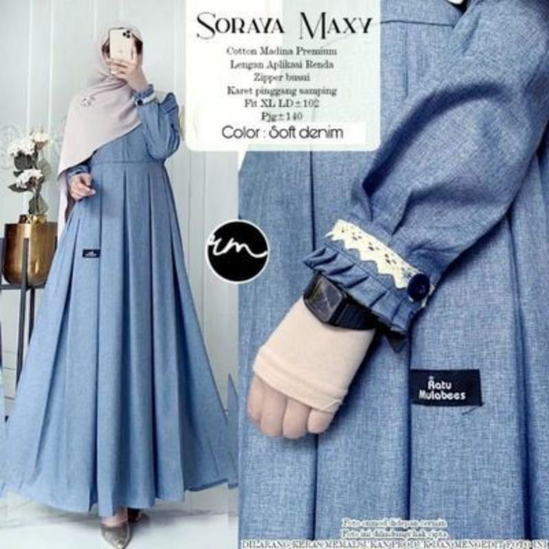 GAMIS SORAYA KATUN MADINAH GAMIS SYAR'I TANGAN RENDA TERBARU 2026