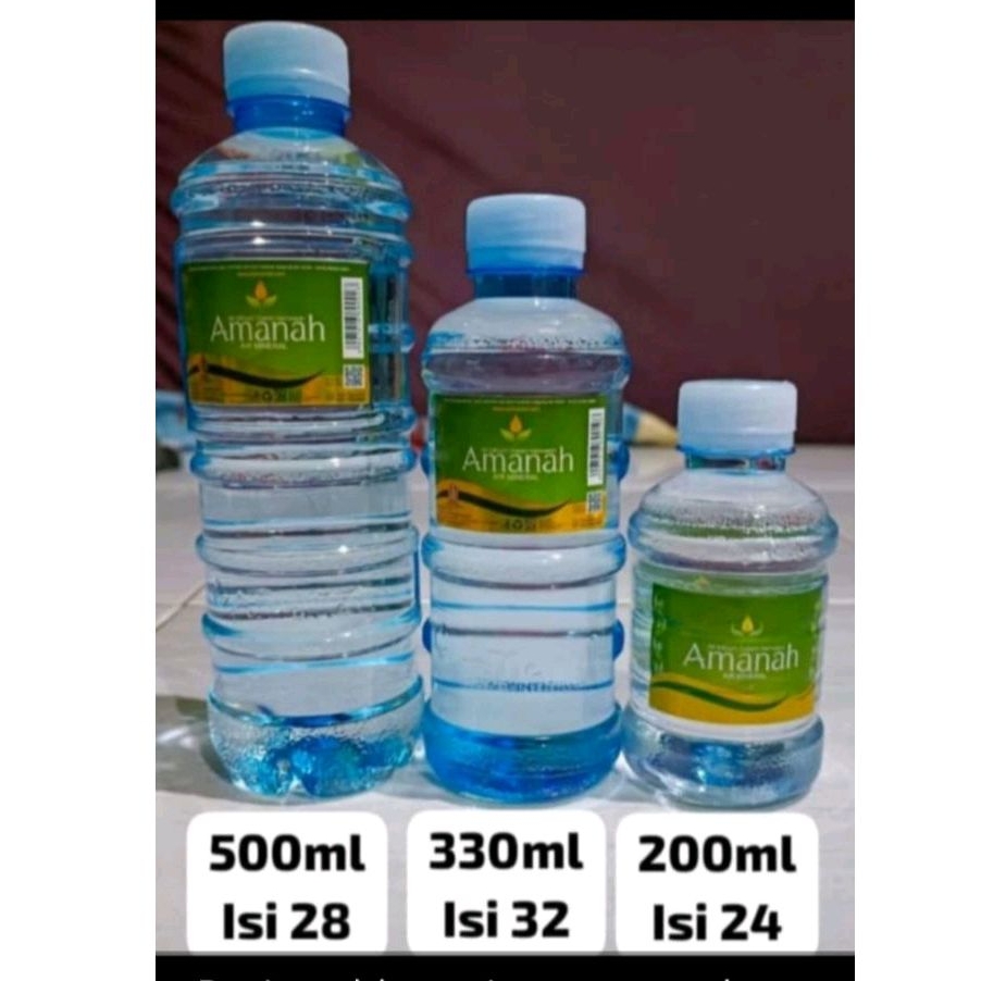Air Amanah pH 8+ TDS <10 ppm Harga Ecer botol 330ml