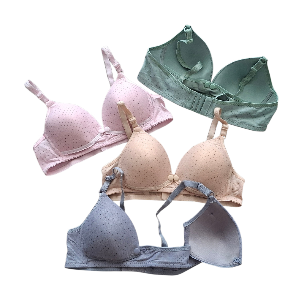 Bra Menyusui Katun Bh Asi Bintik Kait 3 Ukuran 38-42
