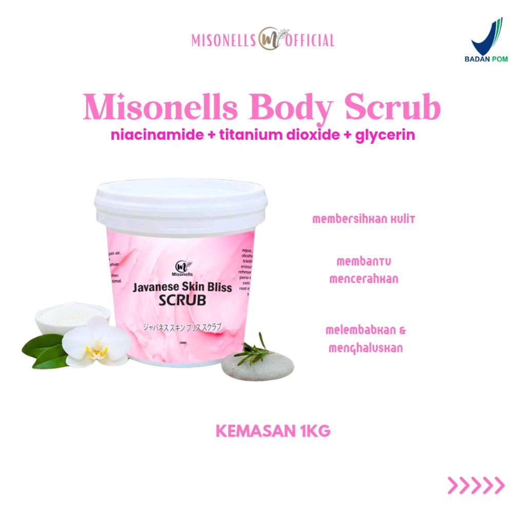 Misonells Body Scrub 1KG Lulur Pengantin Javanese Skin Bliss