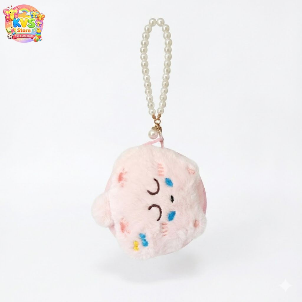 [LUCU] Dompet Koin Mini Boneka Karakter Bulu Halus Pearl