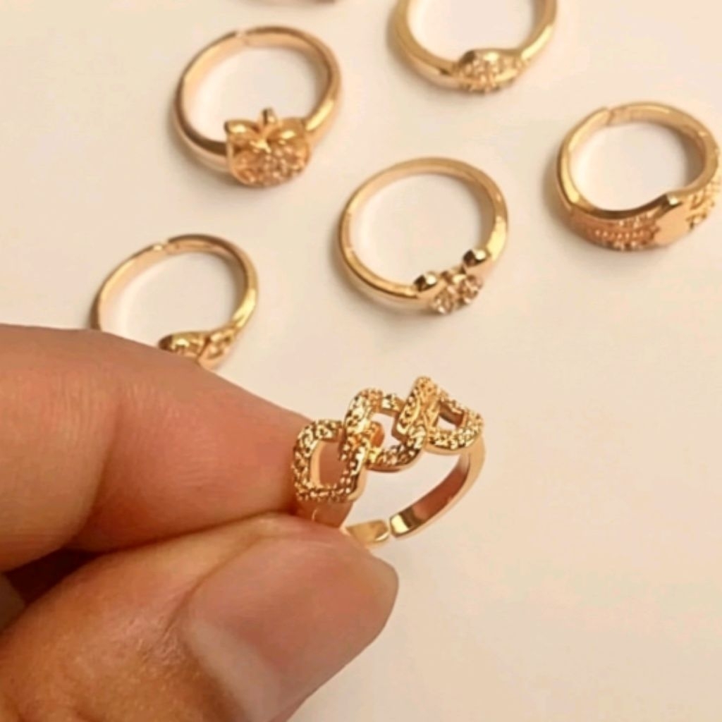 cicin anak perak gold  model love gadeng