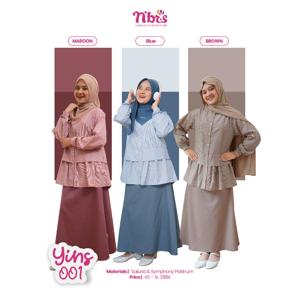 YINS 001 SETELAN ATAS BAWAH ANAK TANGGUNG / REMAJA MERK NIBRAS