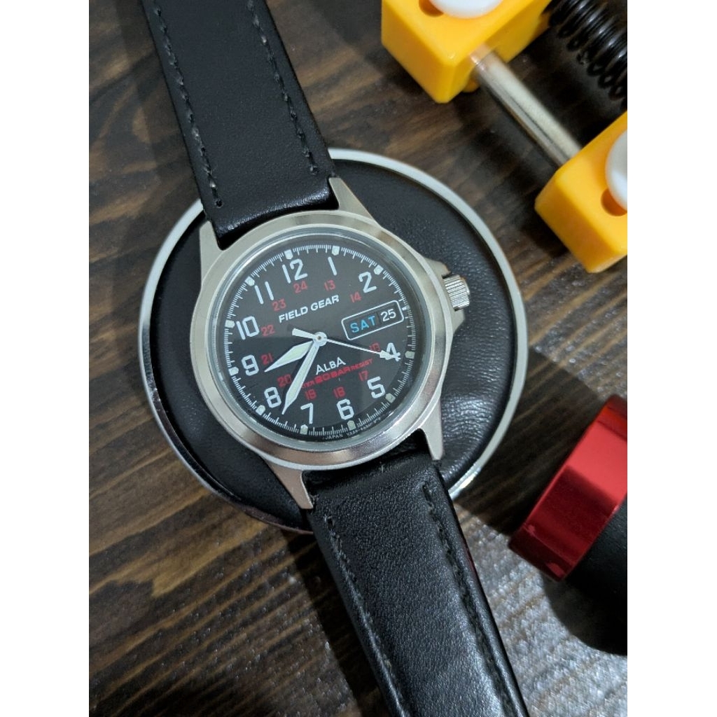 Alba Field Gear Railway Time V333-6A20 JDM Vintage 90s Mulus MINUS (BACA DESKRIPSI)