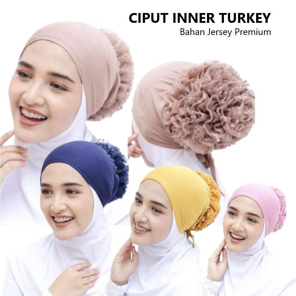 Inner Turkey / Cepol Inner Hijab / Daleman Jilbab / Ciput Turkey / Ciput Hijab / Inner Anti Pusing