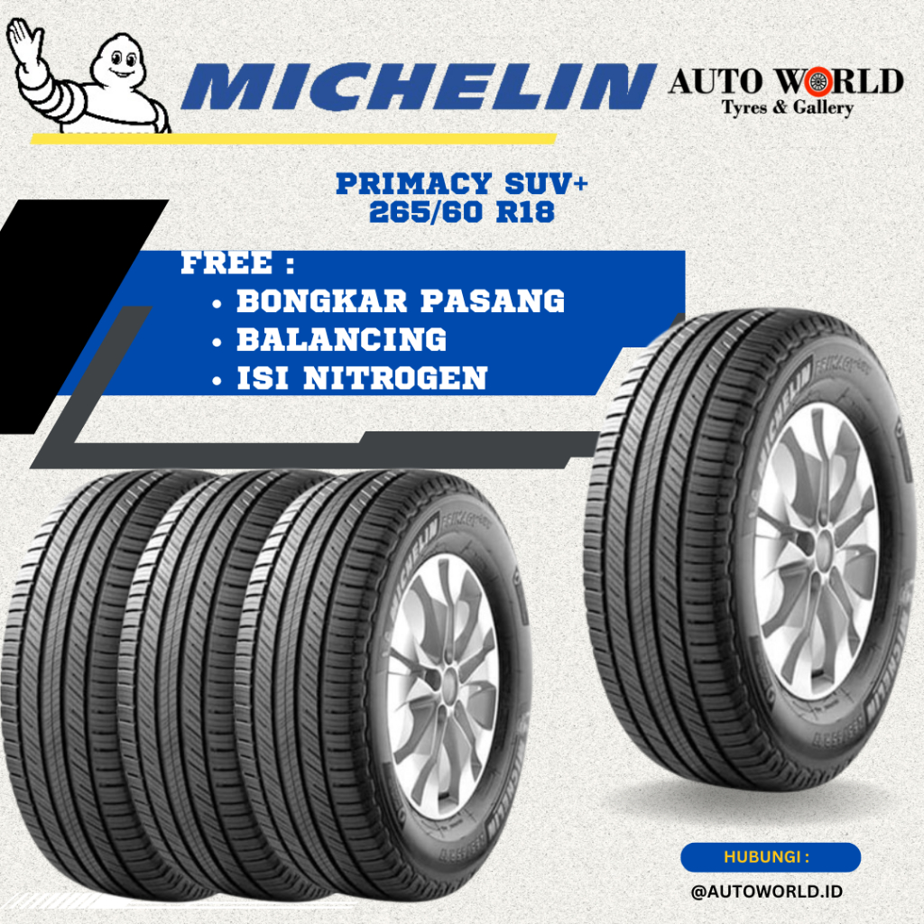 Ban Michelin Primacy SUV+ ukuran 265/60 R18