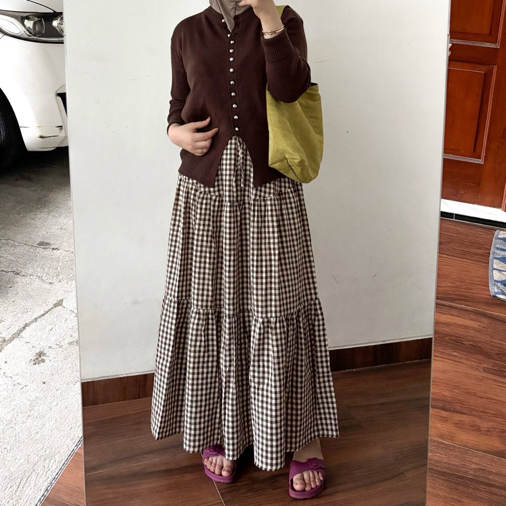 Paket Hemat Nevaa.Id Gingham Skirt Mahara Skirt Rok Gingham Rok