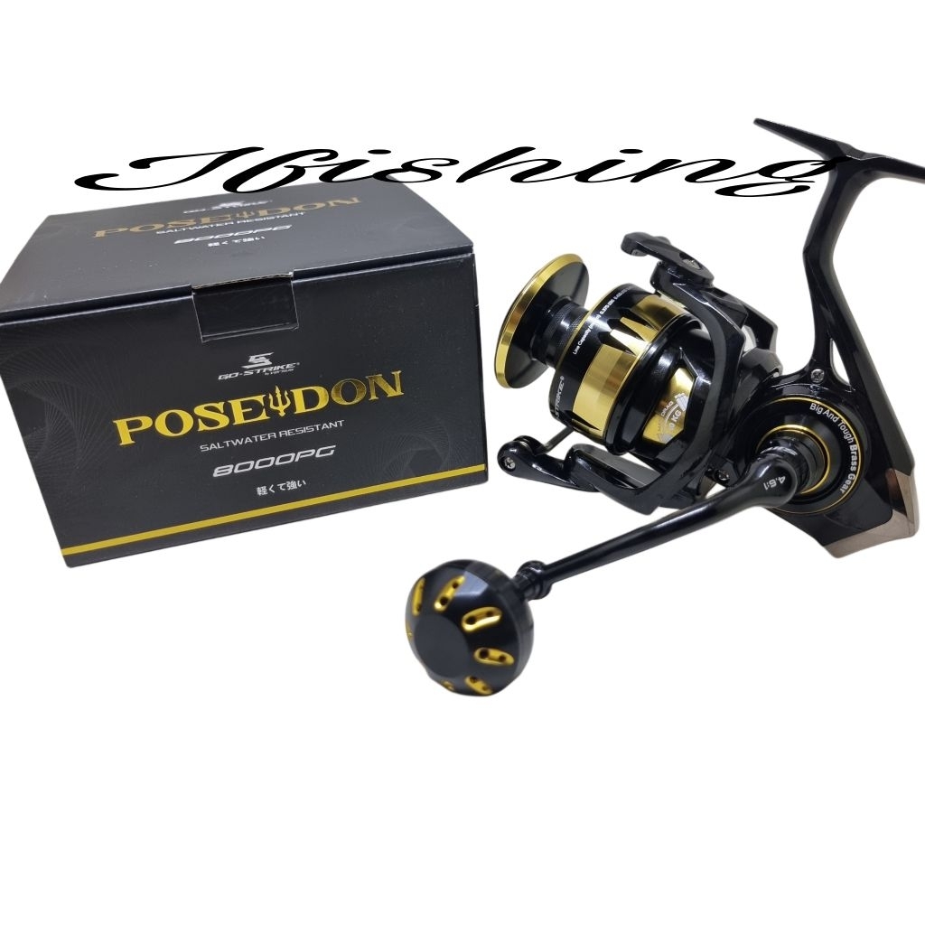 Reel Versus Go strike Poseidon 4000,6000,8000 PG/ HG Aluminium Body, Power handle pancing