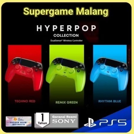 Stik PS5 Hyperpop Collection Hyper Pop Rythm Blue Techno Red Remix Green PS 5 Dualsense Controller