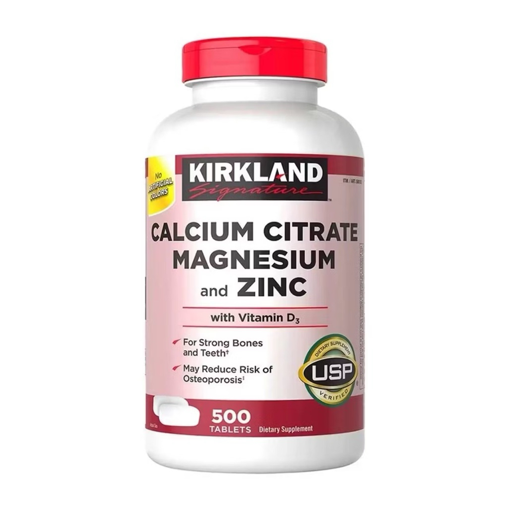 kirkland calcium magnesium citrate zinc vitamin d3 vit d3 500 tabs