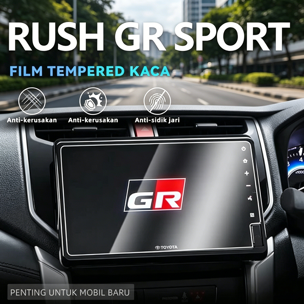Zefira tempered glass byd Rush GR Sport 2023 7 Inch Tempered Glass Pelindung Layar Navigasi Anti Gor