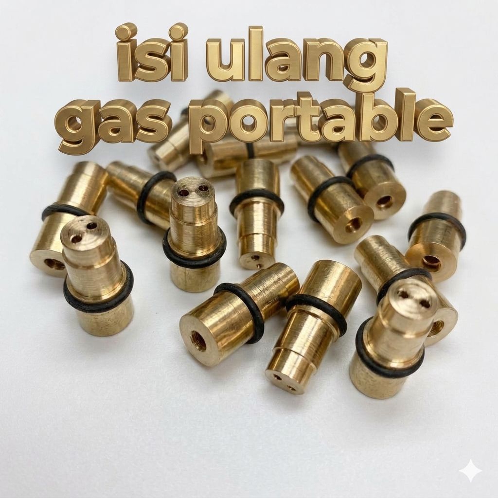 Alat isi ulang gas kaleng portable refil gas kaleng portable simpel botol Robinson