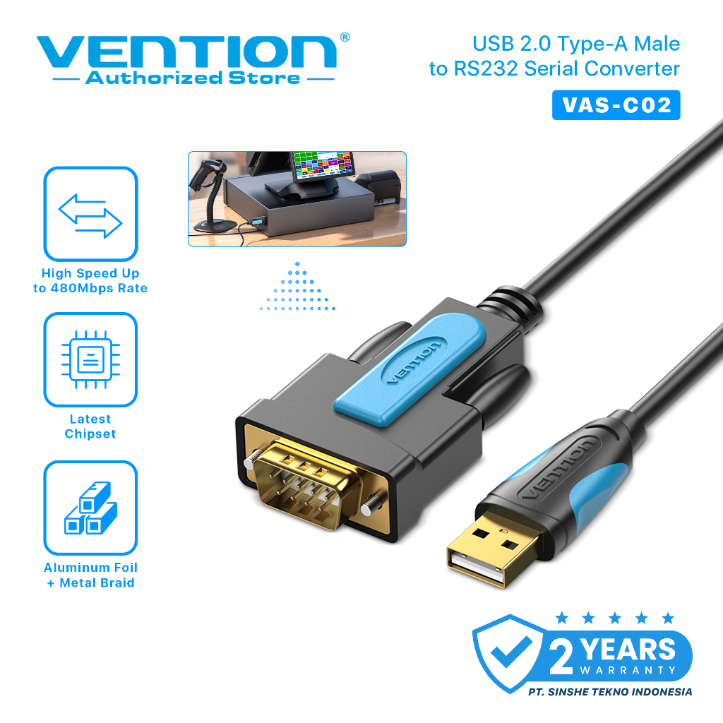 Vention USB to RS232 Kabel Converter RS232 DB9 9Pin Serial Adapter C02