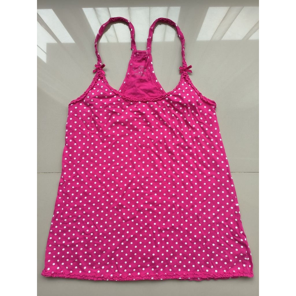 preloved 1 set baju rumah / baju tidur polkadot la senza