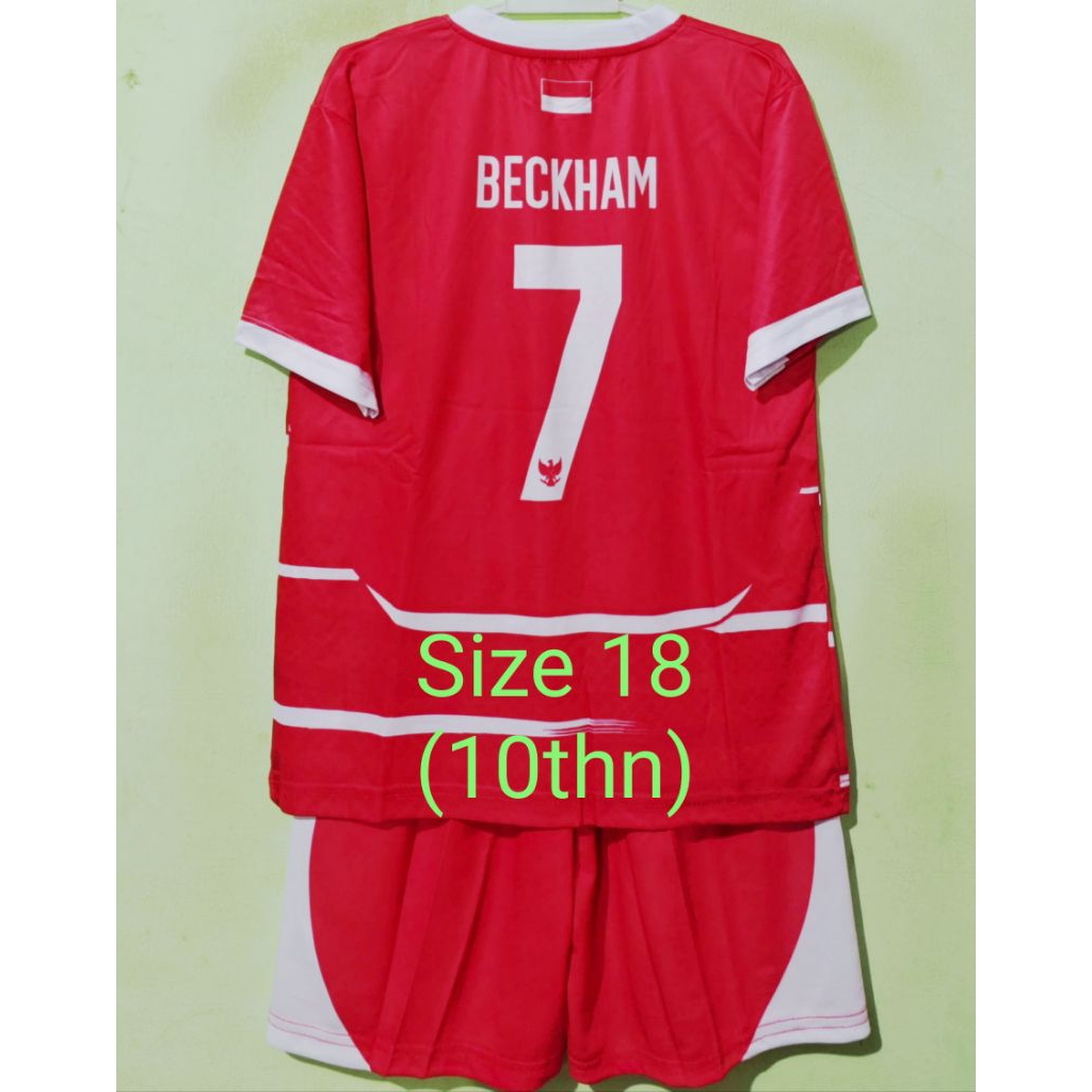 (Minus) Jersey anak Timnas BECKHAM printing
