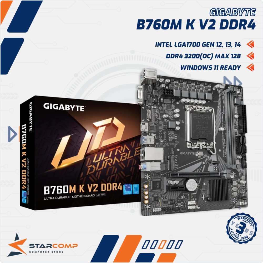 Gigabyte B760M K V2 DDR4 LGA1700 B760 DDR4