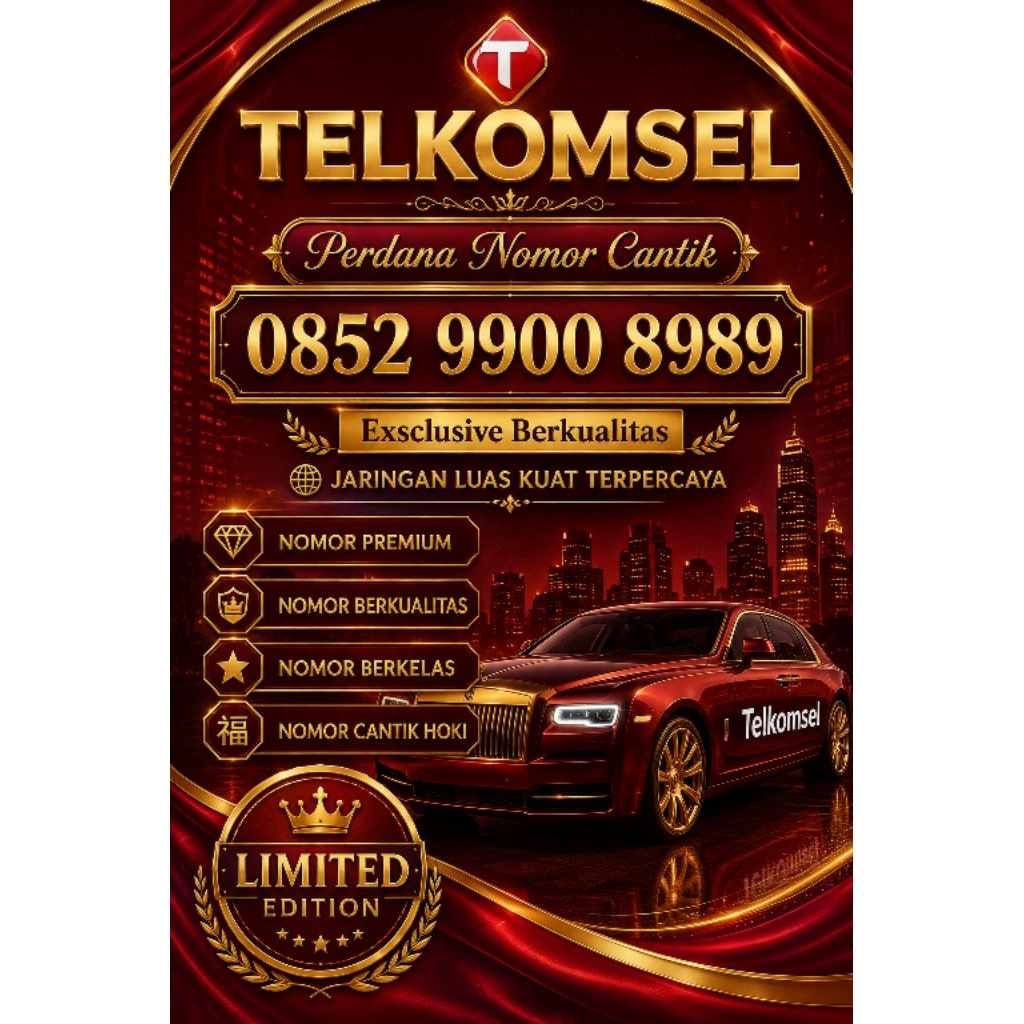 Nomor Cantik Premium Super Hoki Telkomsel Exsclusive Spesial Kartu AS Berkualitas Limited Edition 99