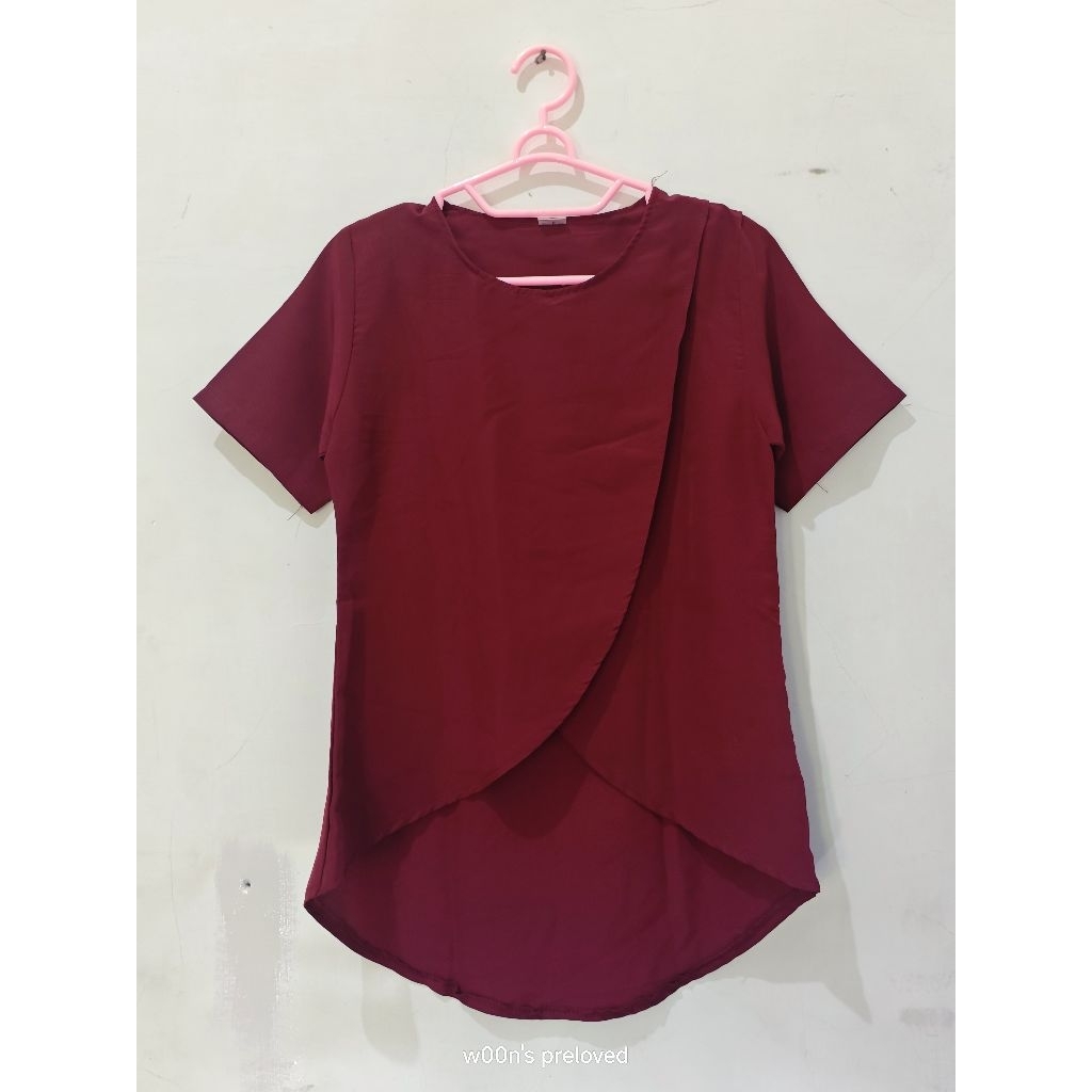 Blouse Merah Maroon