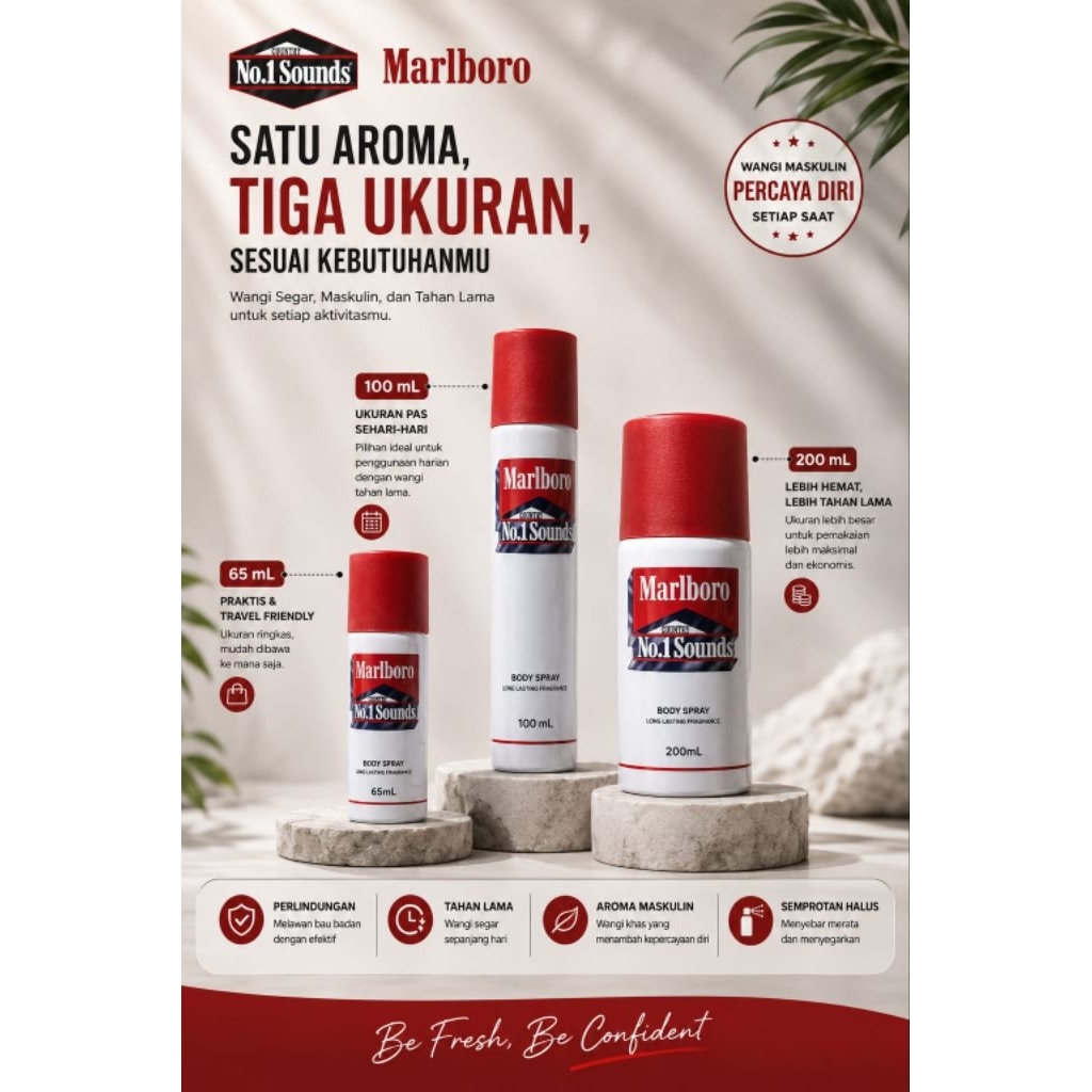 Napoleon Parfum Spray Napoleon Pria Wanita Marlboro 65 ml 100 ml 200 ml