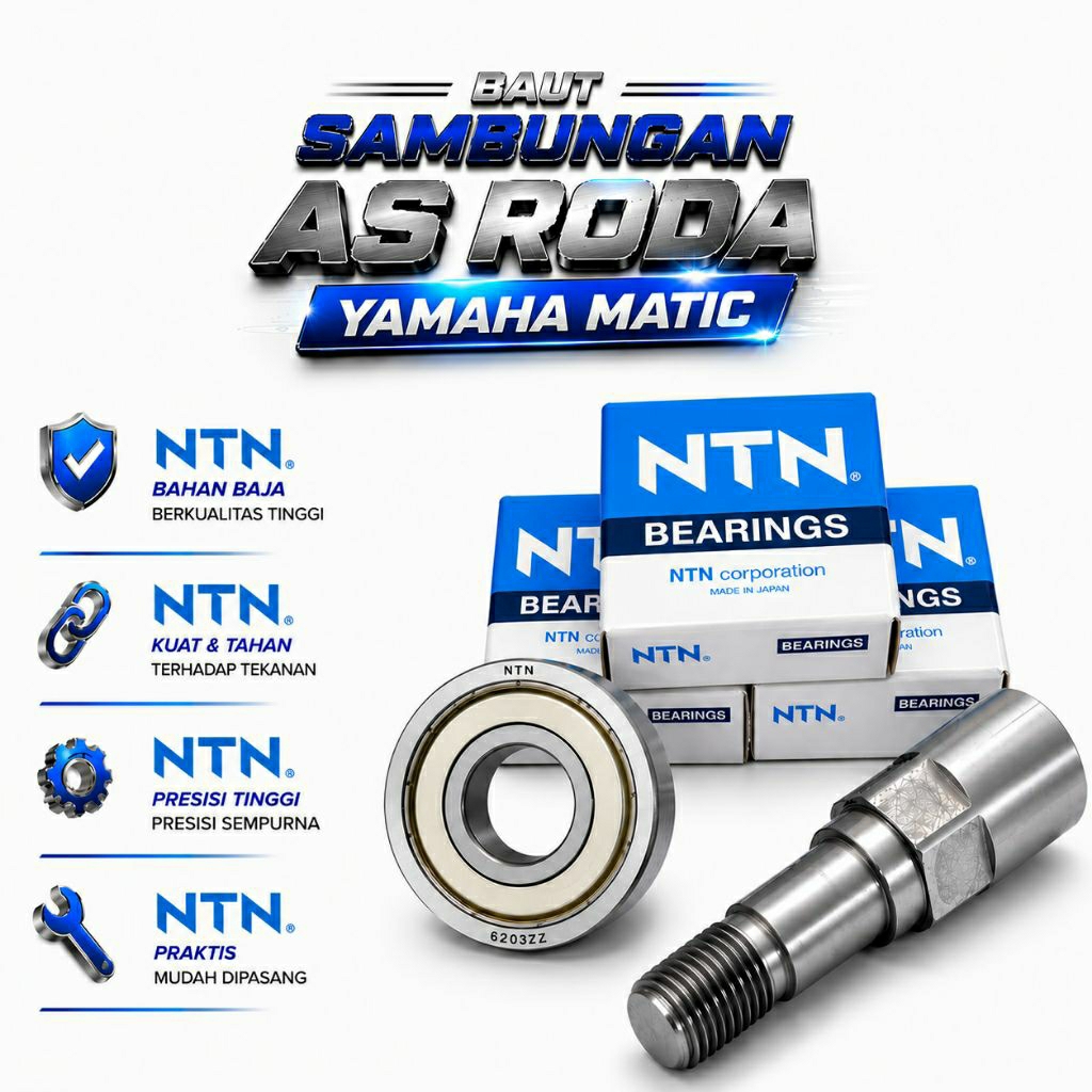 Baut Sambungan As Roda Belakang Mio,fino,xride Pnp Arm Vario Skywave