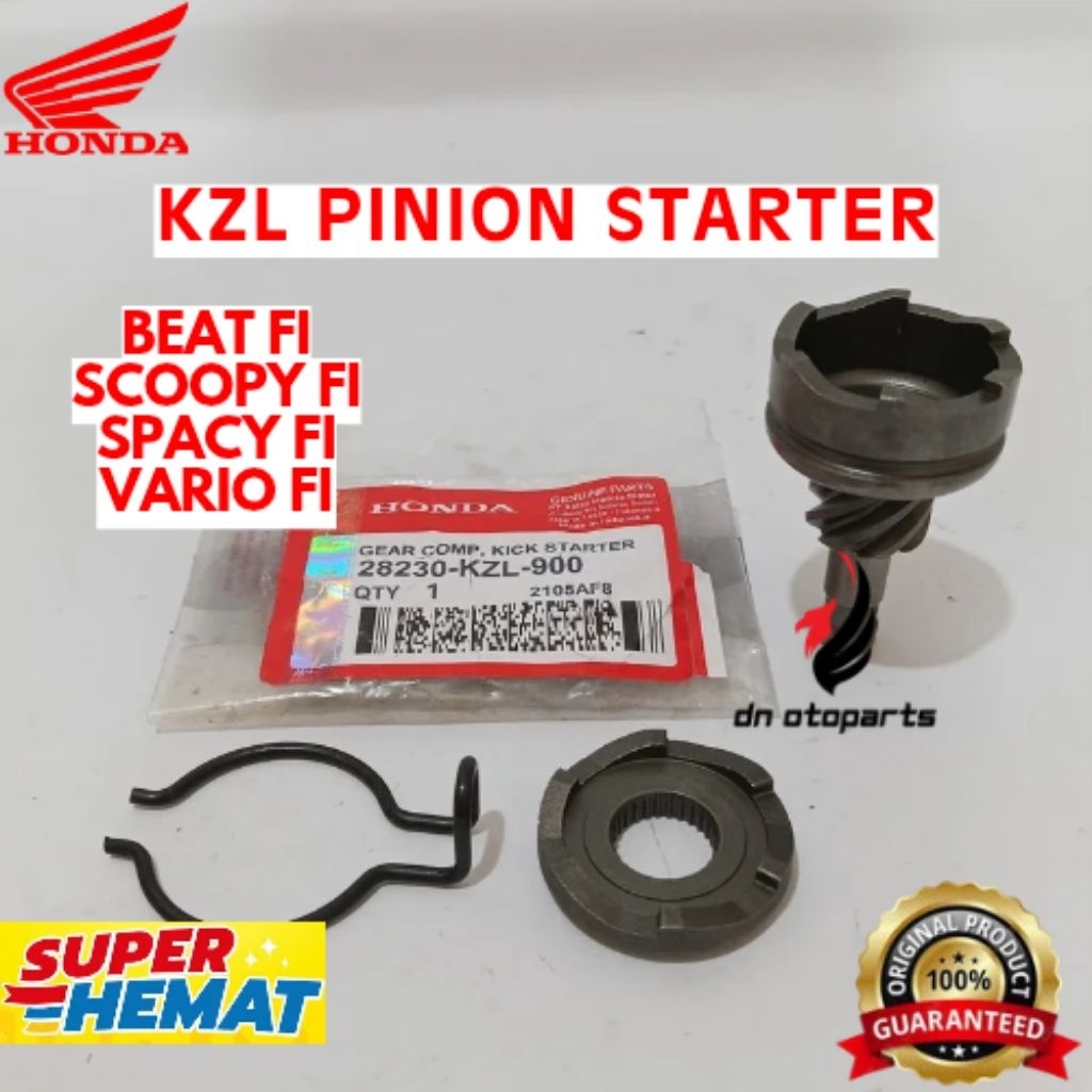 PINION STARTER ORIGINAL HONDA KODE KZL, PINION STARTER BEAT FI, PINION STARTER SCOOPY FI, PINION STA