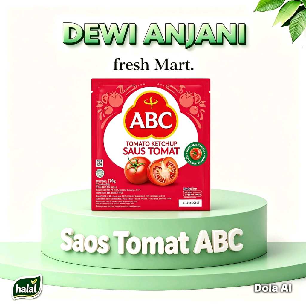 Saus Tomat Sachet ABC 176g 22pcs / SAOS TOMAT