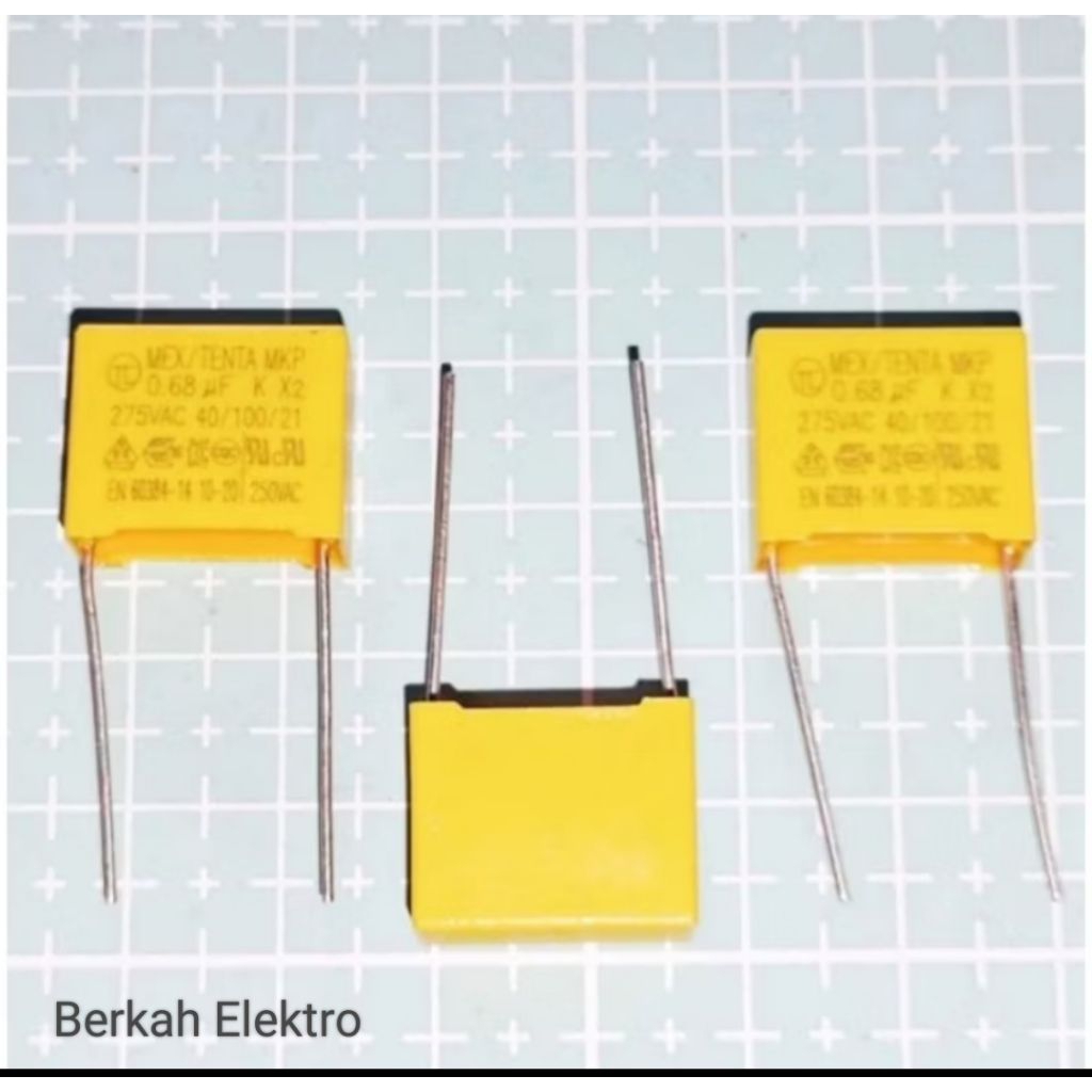 capacitor mkp 680nf 275v / kapasitor 684 275vac / 684j 275volt