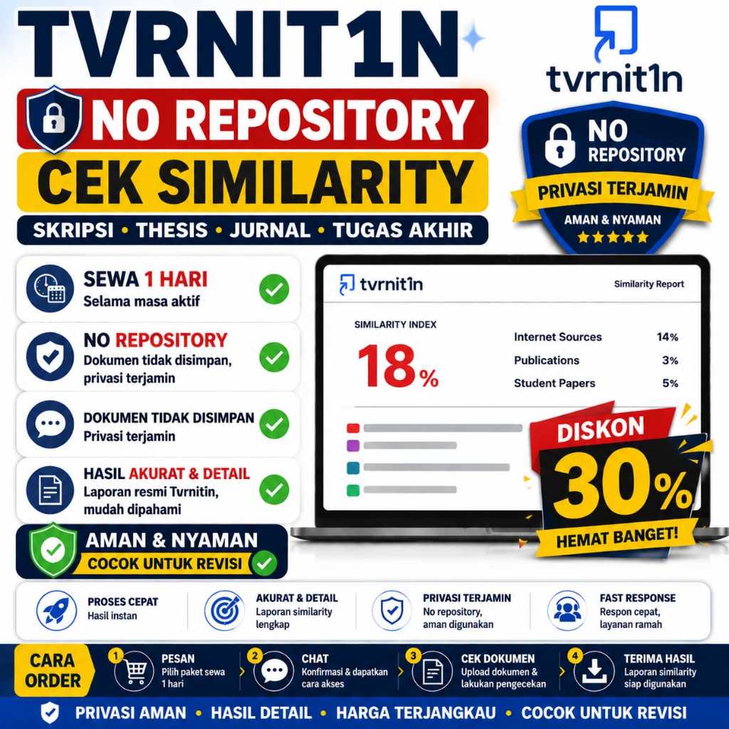 Turnitin No Repository Cek Similarity Skripsi Thesis Plagiasi Murah