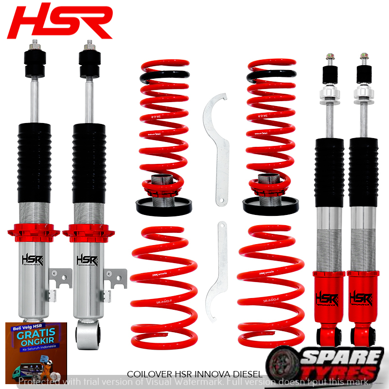 COILOVER PROFENDER HSR RED FRONT REAR UNTUK TOYOTA INNOVA DIESEL