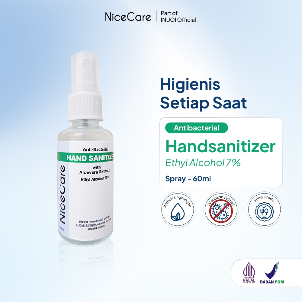NICE CARE Hand Sanitizer 60ml Spray Buy1Get1 Alcohol 70%