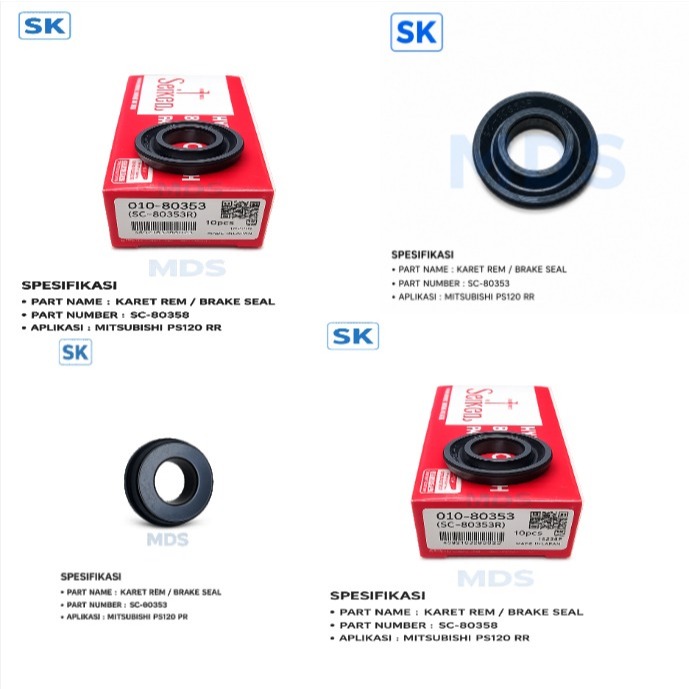 SC-80353R | 010-80353 karet rem ps120 rr | brake seal (isi 10 pcs)