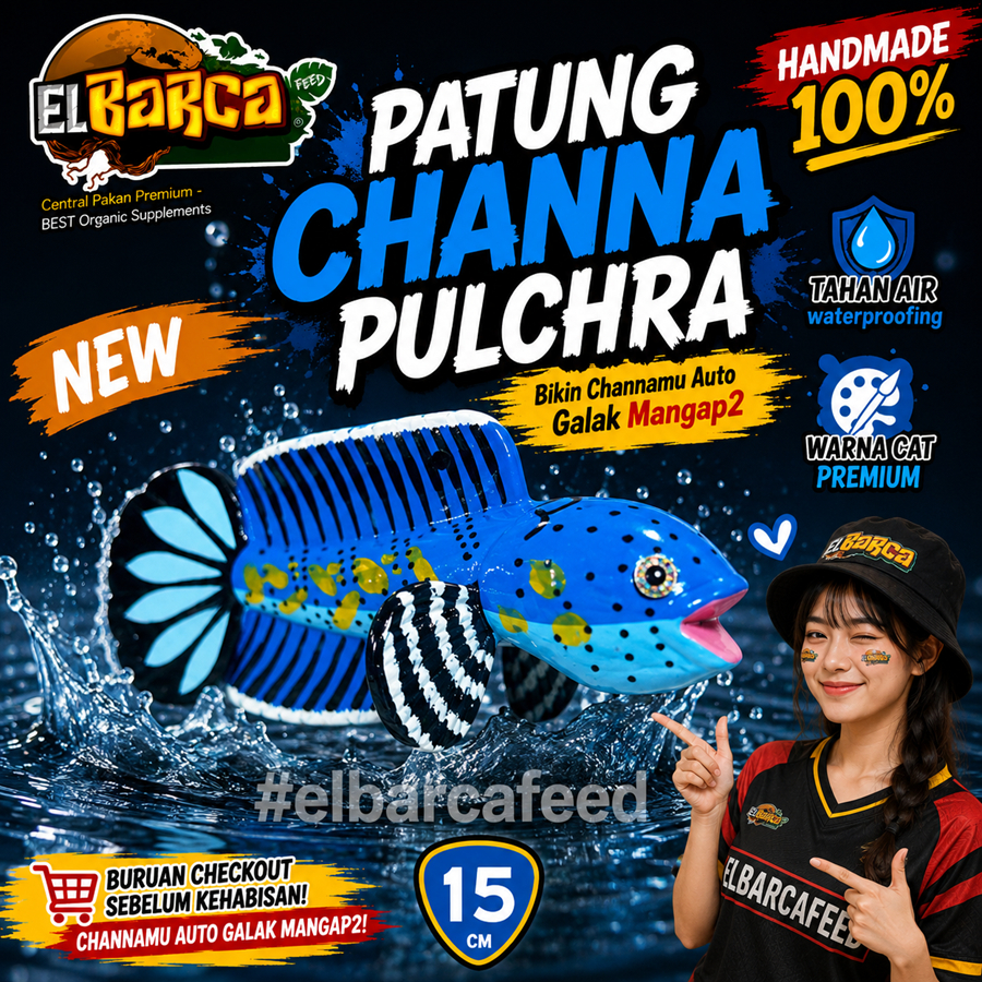 PATUNG CHANNA / REPLIKA CHANNA BLUE PULCHRA model Flaring Mangap-mangap  (HANDMADE LIMITED)
