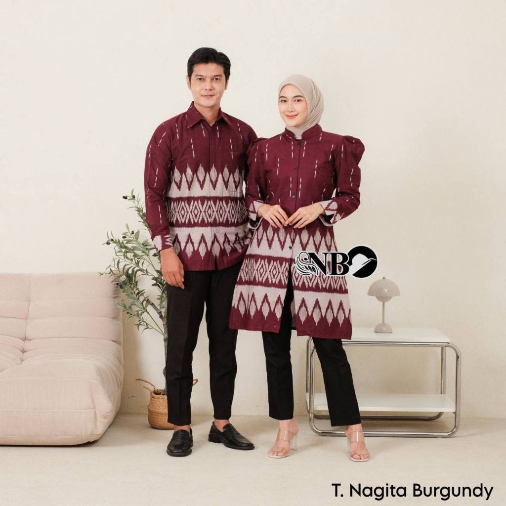 Batik Tunik Couple Modern Set Pakaian Couple Kemeja Batik Pria Premium Baju Batik Couple Tunik Busui