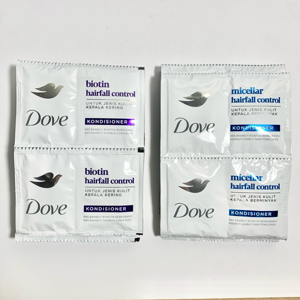 DOVE Biotin Hairfall Control Kondisioner & Shampoo Dove Micelar Hairfall Control Conditioner Sachet 