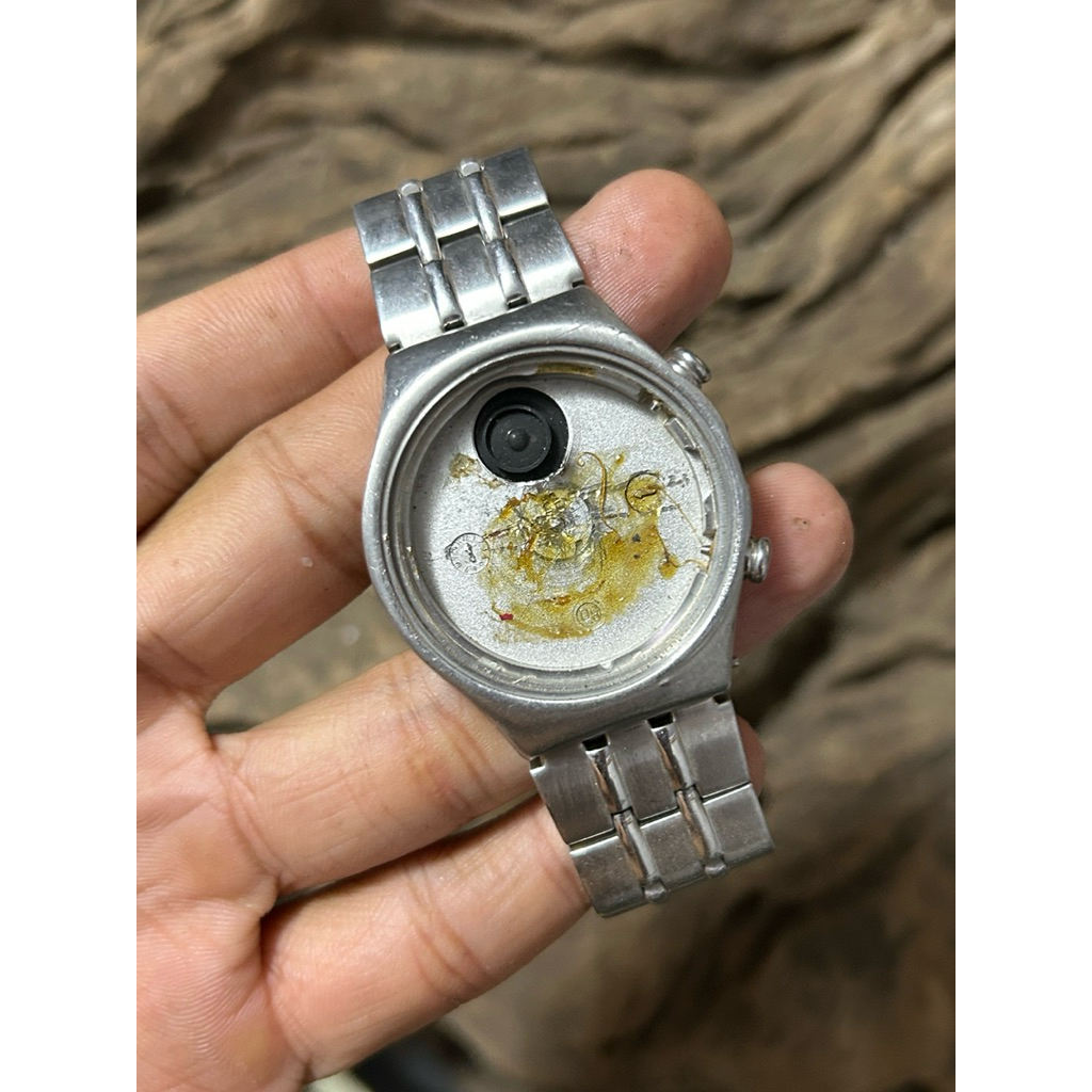 Case & Strap Swatch Irony Vintage Original Stainless Steel Swiss Made