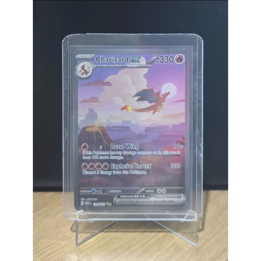 Kartu Pokemon Pokémon TCG Charizard EX 199/165 Scarlet & Violet 151 Card Ungraded