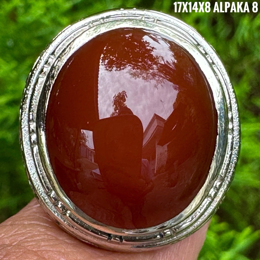 Cincin Batu Akik Natural Yaman Ati Ayam (Asli Alam)