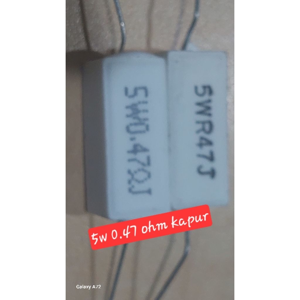 resistor 5w 0.47ohm kapur 0.47 ohm