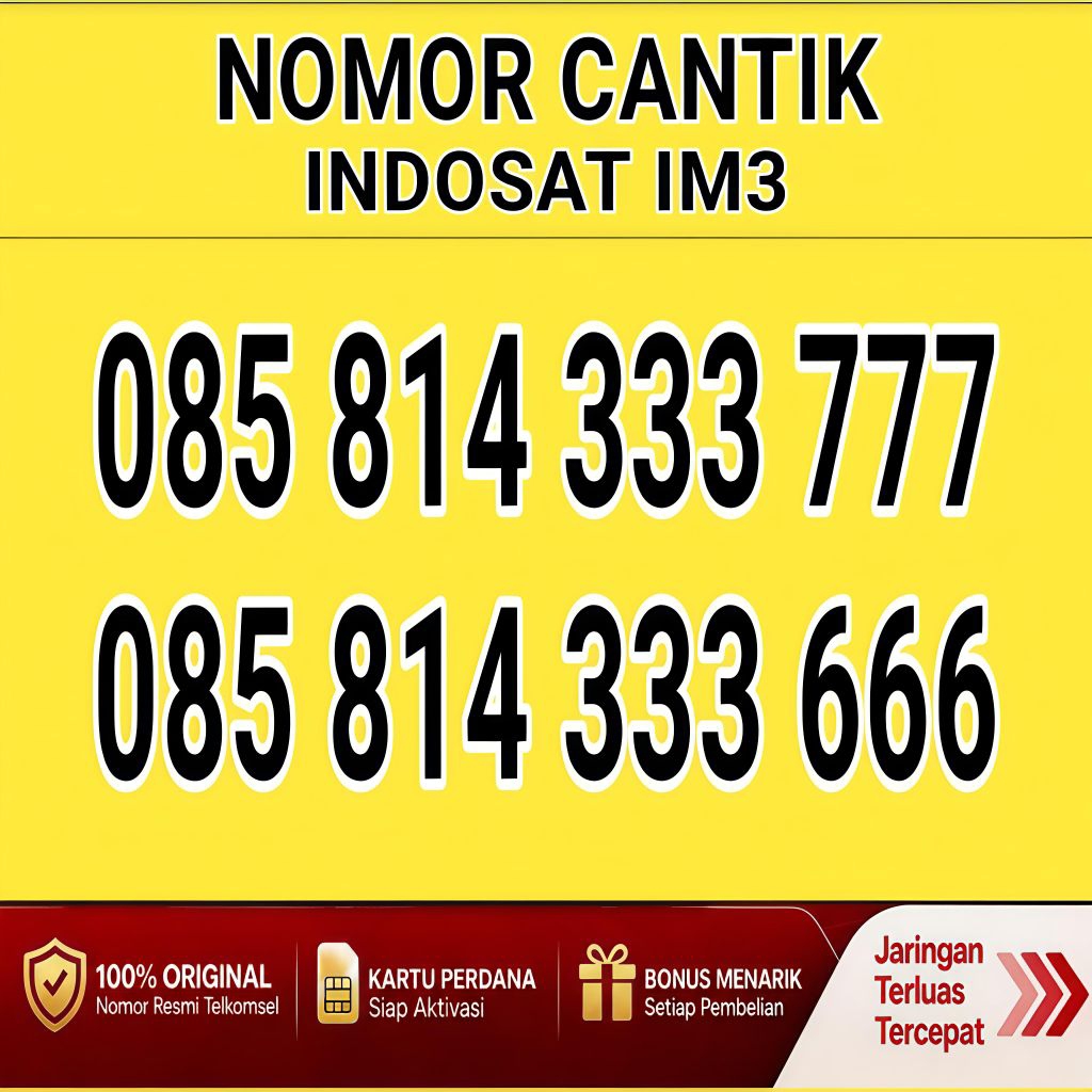NOMOR CANTIK INDOSAT IM3 333 666 333 777