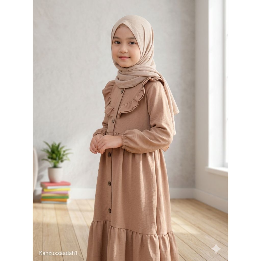 GAMIS SAKURA ANAK CRINKLE AIRFLOW