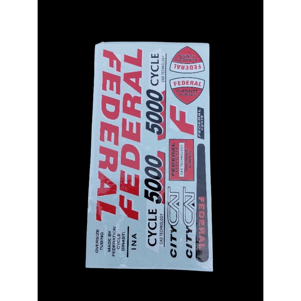Sticker Stiker Decal Frame Sepeda MTB FEDERAL CYCLE VINTAGE CAD TECHNOLOGY