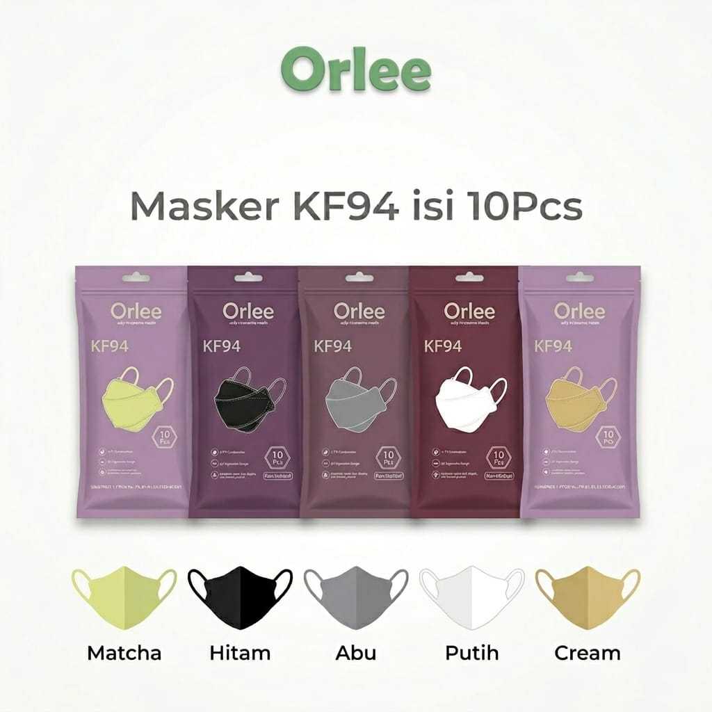 ORLEE Masker KF94 Earloop 4ply isi 10pcs Earloop