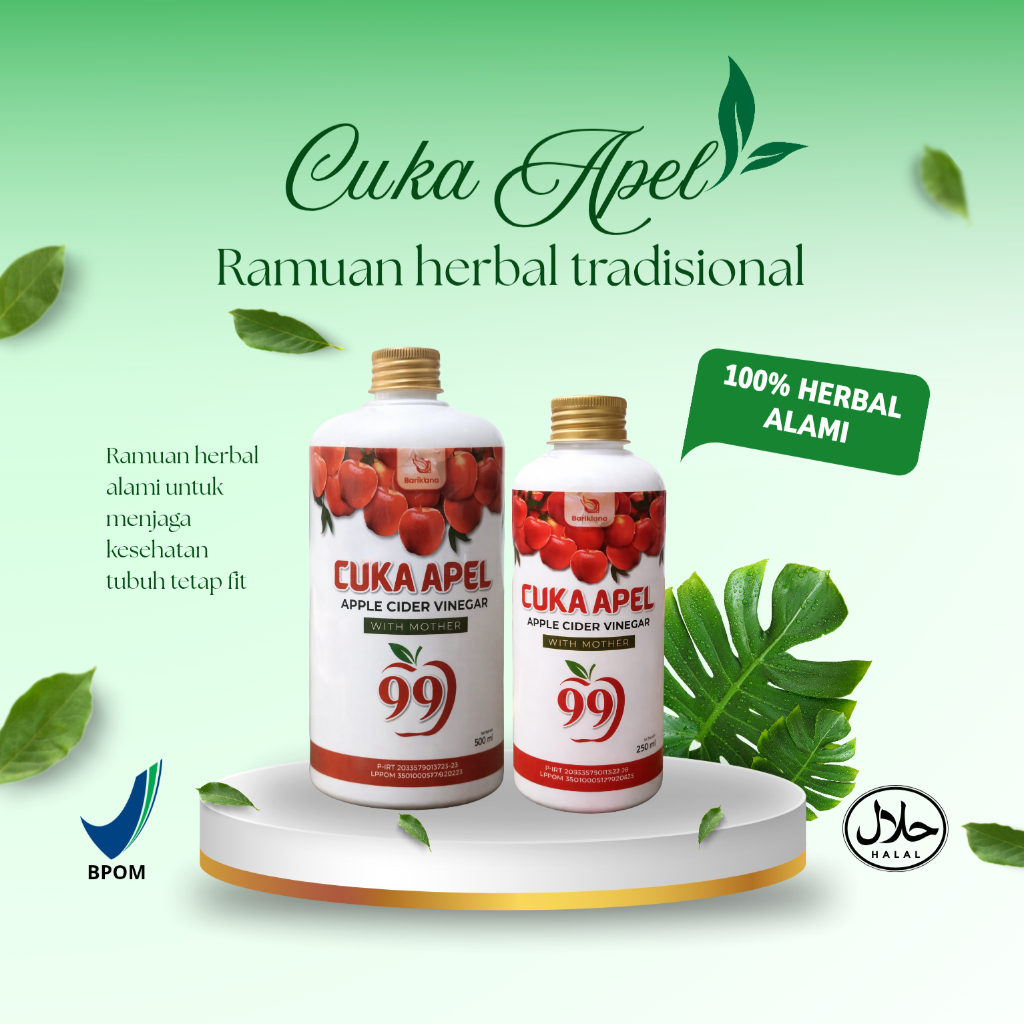 Apple Cider Vinegar Raw Unfiltered With The Mother BPOM Halal