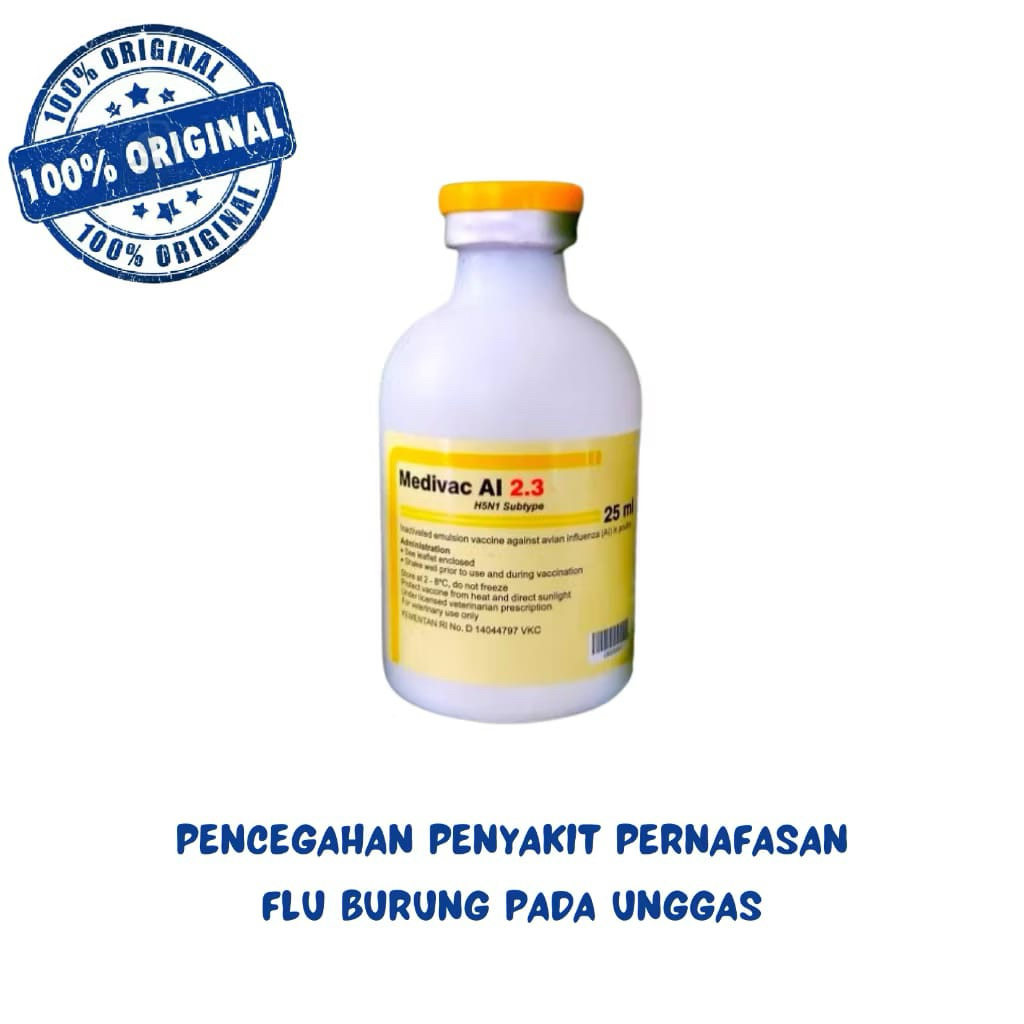 Vaksin Medivac H5N1 25 ml dosis 50 ekor