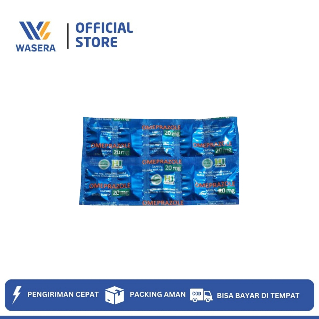 WASERA//ORIGINAL OMEPRAZOLE 20 MG HJ @LEMBARAN