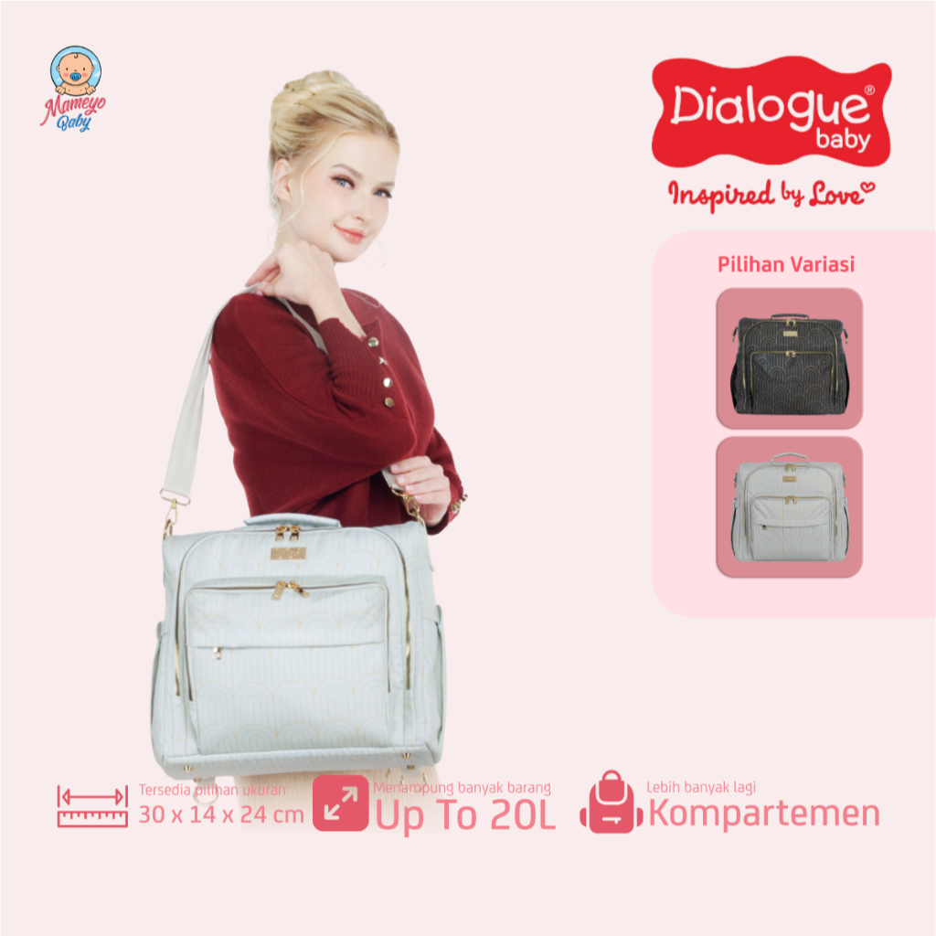 Dialogue Baby Tas Bayi Besar Glamour Series – Tas Perlengkapan Bayi Premium Anti Air Luxury