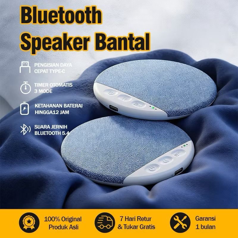 Mini Sleep Bluetooth Speaker, Ultra-Slim Bluetooh 5.3 MP3 HiFi Stereo Soundbar with White Noise / sp
