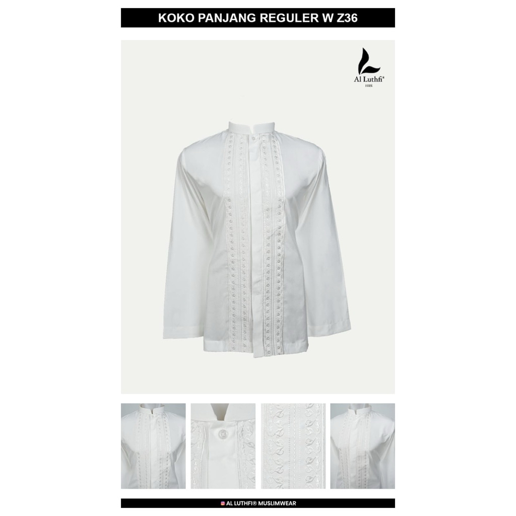 BAJU KOKO AL LUTHFI PUTIH LENGAN PANJANG